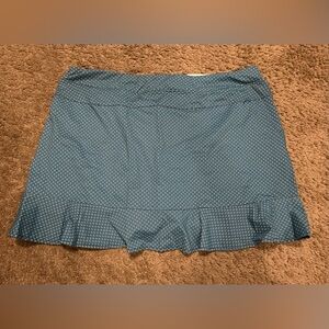 Lady Hagen Teal Mini Skort with Polka Dots Size XXL C-23